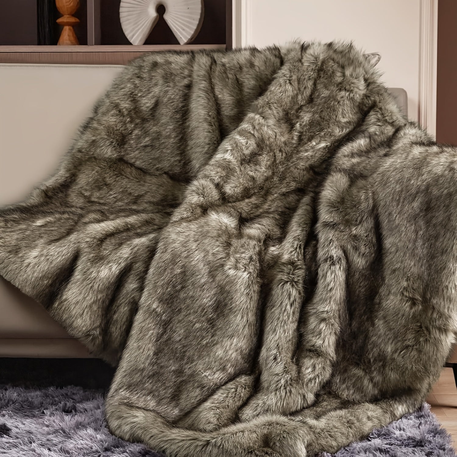 Reversible Faux Fur Blanket