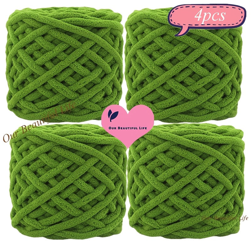 {4pcs} Ultra-Bulky Polyester Yarn