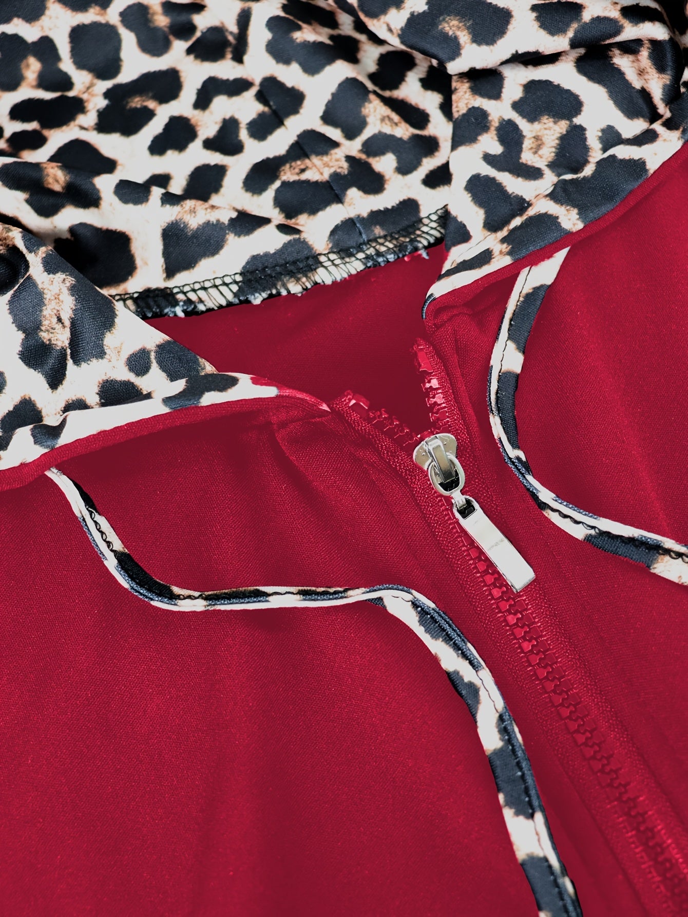 Leopard Print Hooded Sweatshirt & Joggers Set