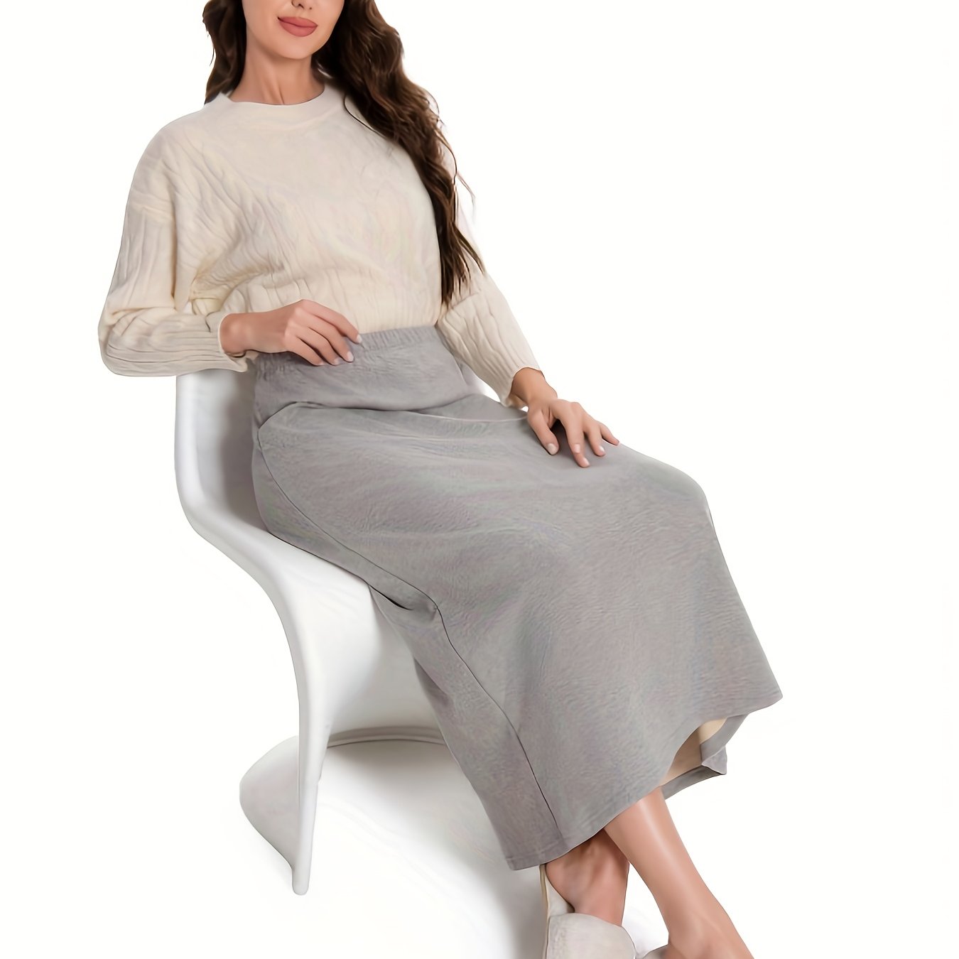 Fleece-Lined Thickened Warm Skirt