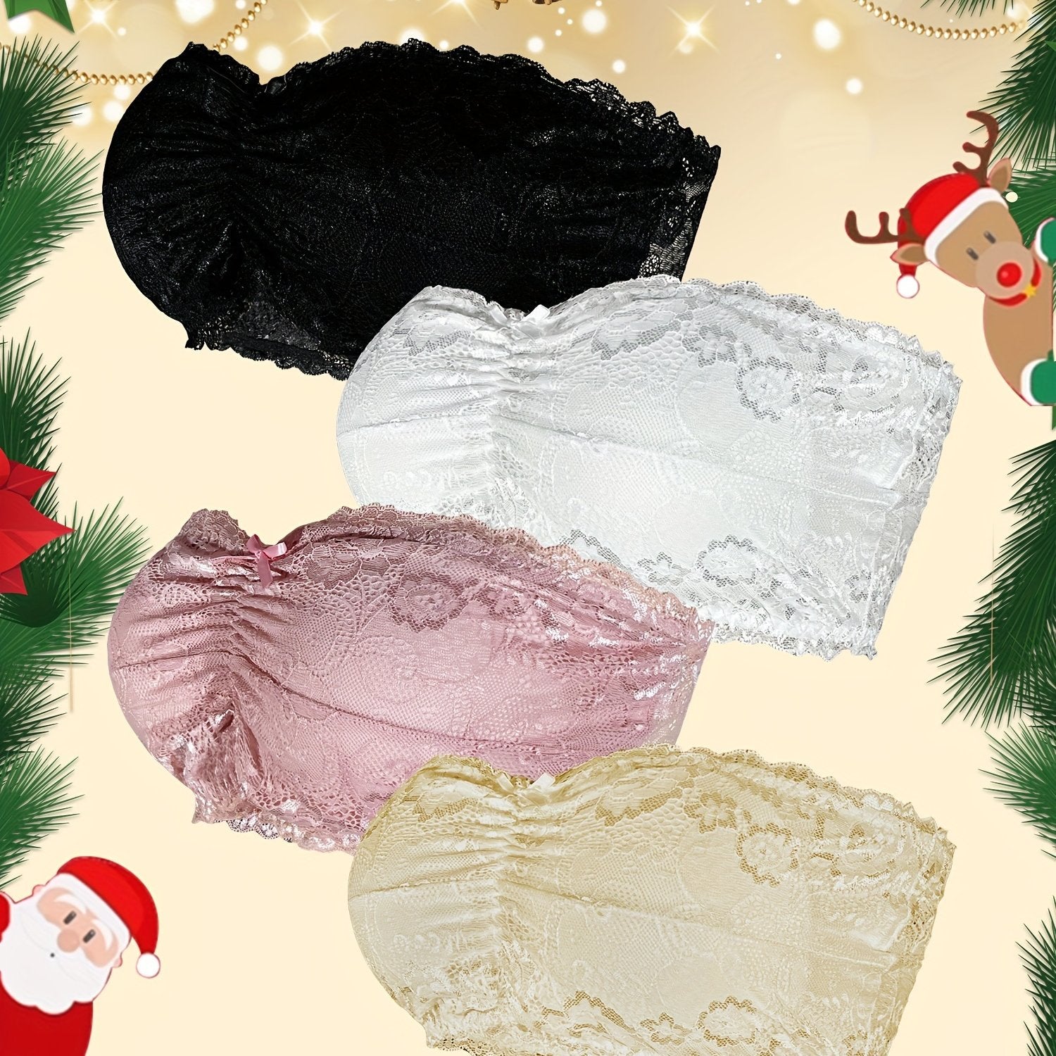 {4 Pack} Elegant Bra Set
