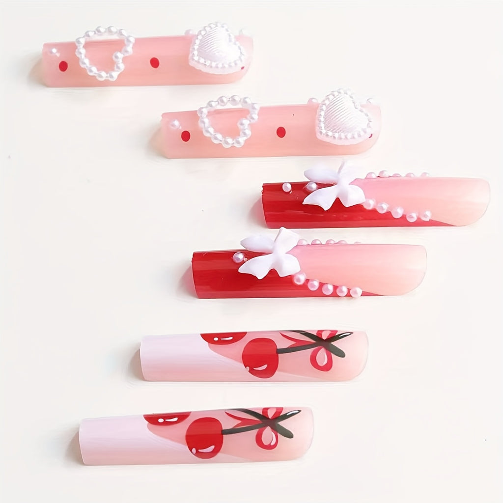 Sweet Cherry Fake Nails