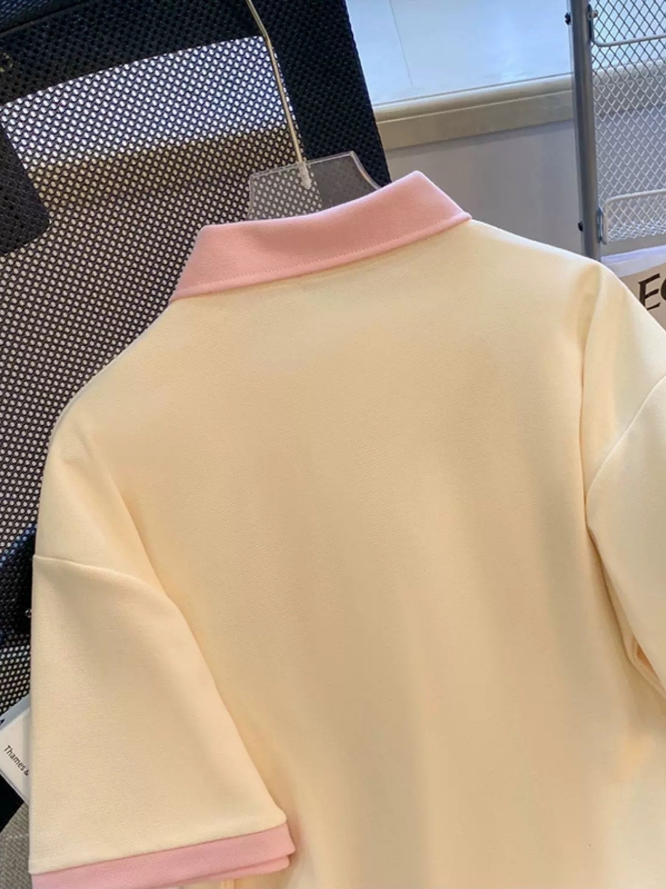 Pink Bow Embroidered Polo Shirt