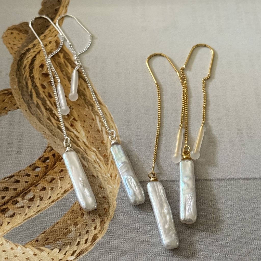 Pearls Tassel Drop Earrings