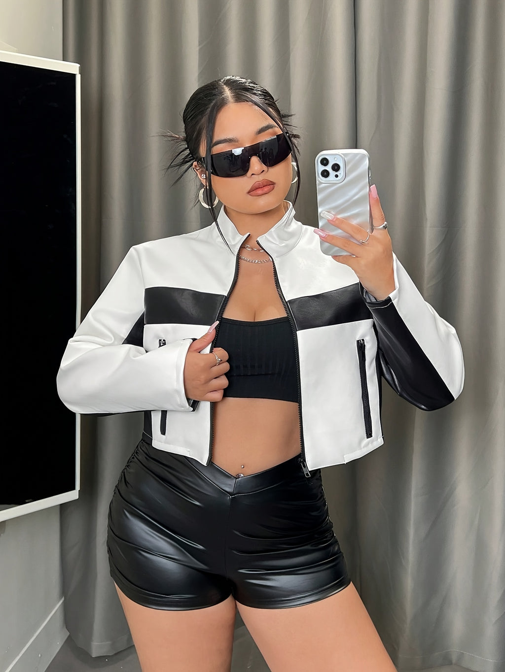 Two-Tone Biker Jacket