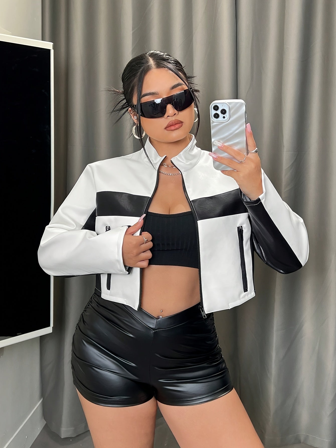 Two-Tone Biker Jacket