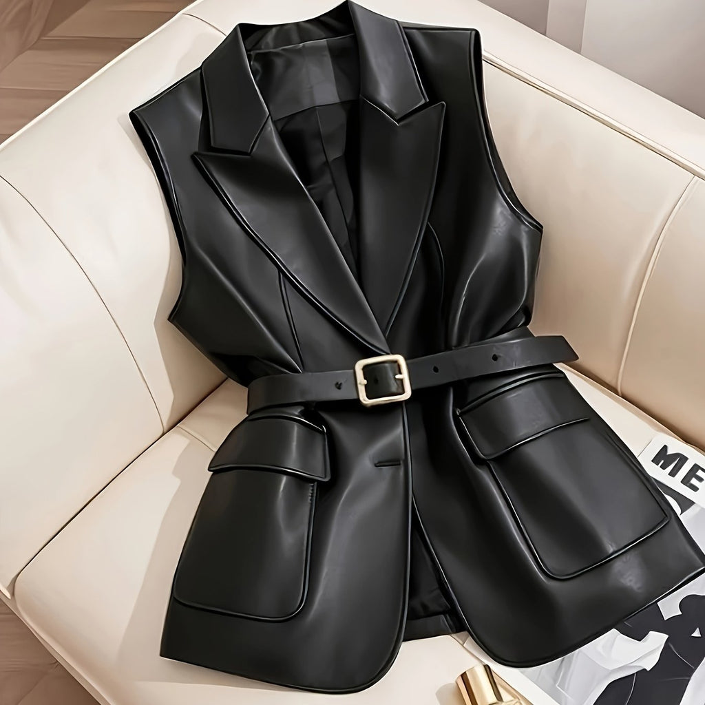Stylish Waist-Cinched Vest