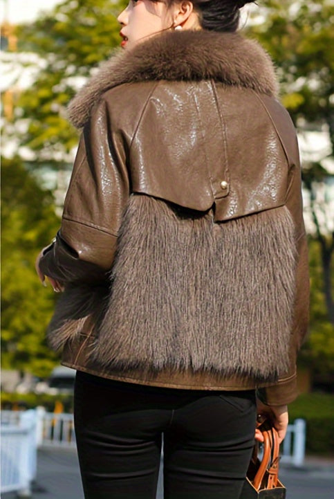 Faux Fur-Lined Jacket