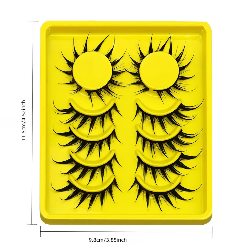 6 Pairs Cartoon Eyelashes