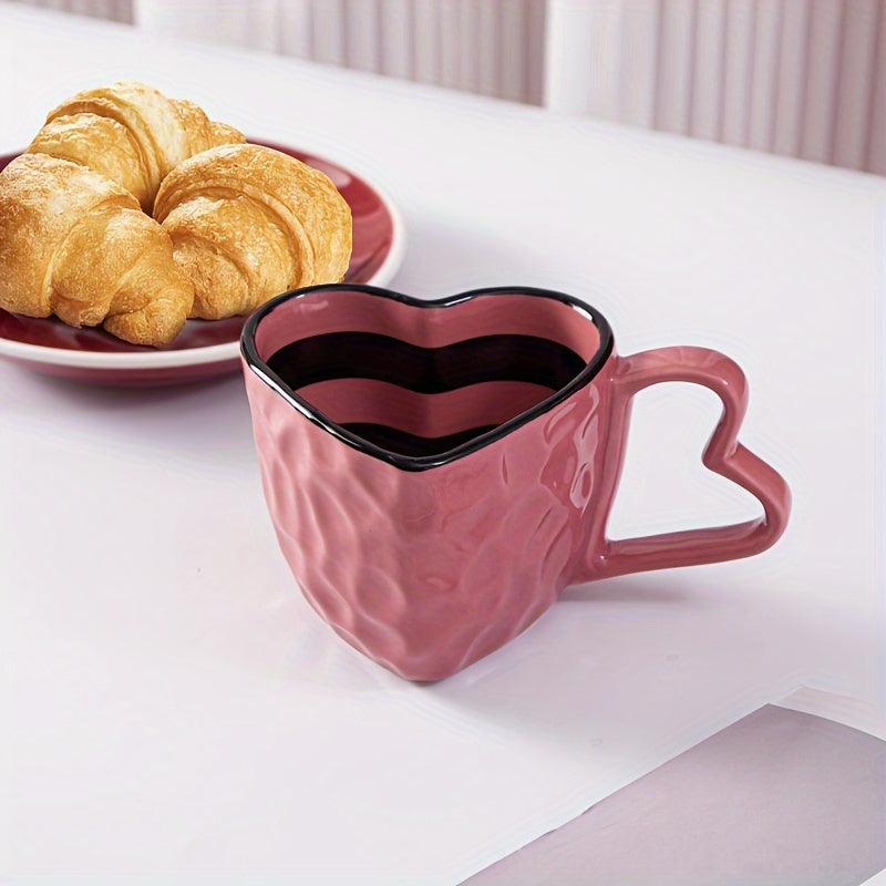Red Love Ceramic Mug Creative Cute Coffee Cup