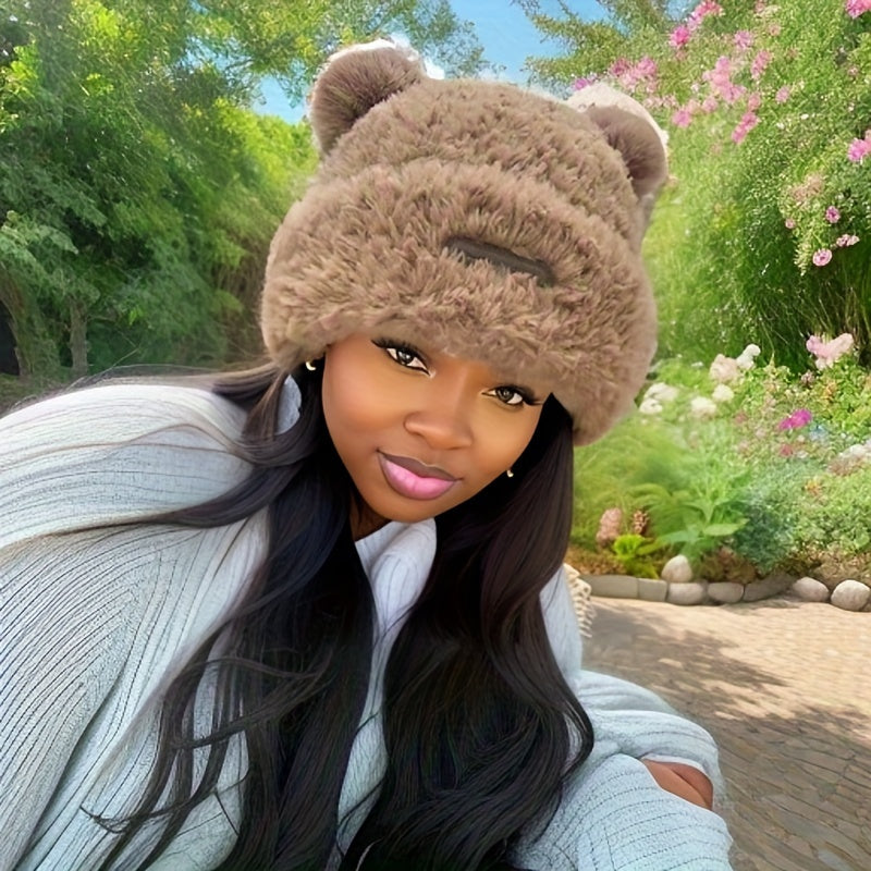 Bear Ear Shaped Knitted Hat