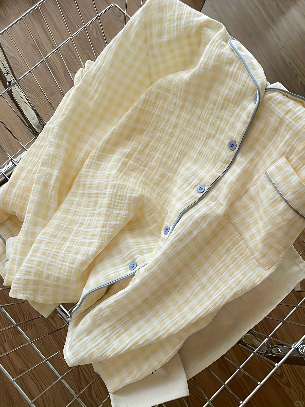 Yellow Checkered Cloud Sleepwear