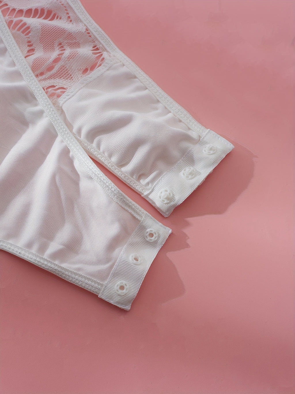 Floral Lace Teddy Bodysuit with Hollow-Out Design