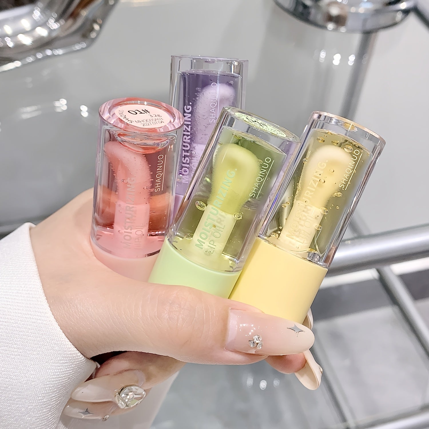 {4pcs} Universal Berry Shade Fruit Flavored Tinted Lip Oil