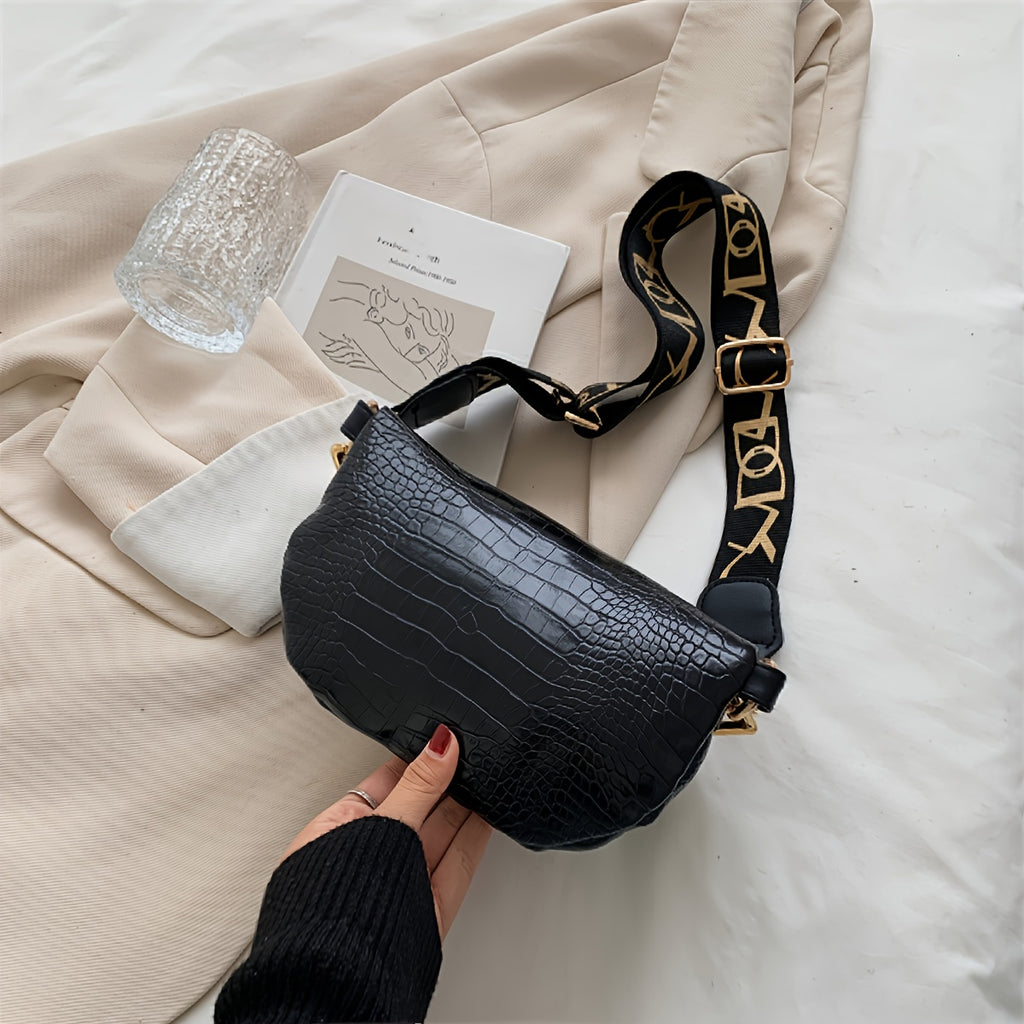 Crocodile Embossed Waist Bag