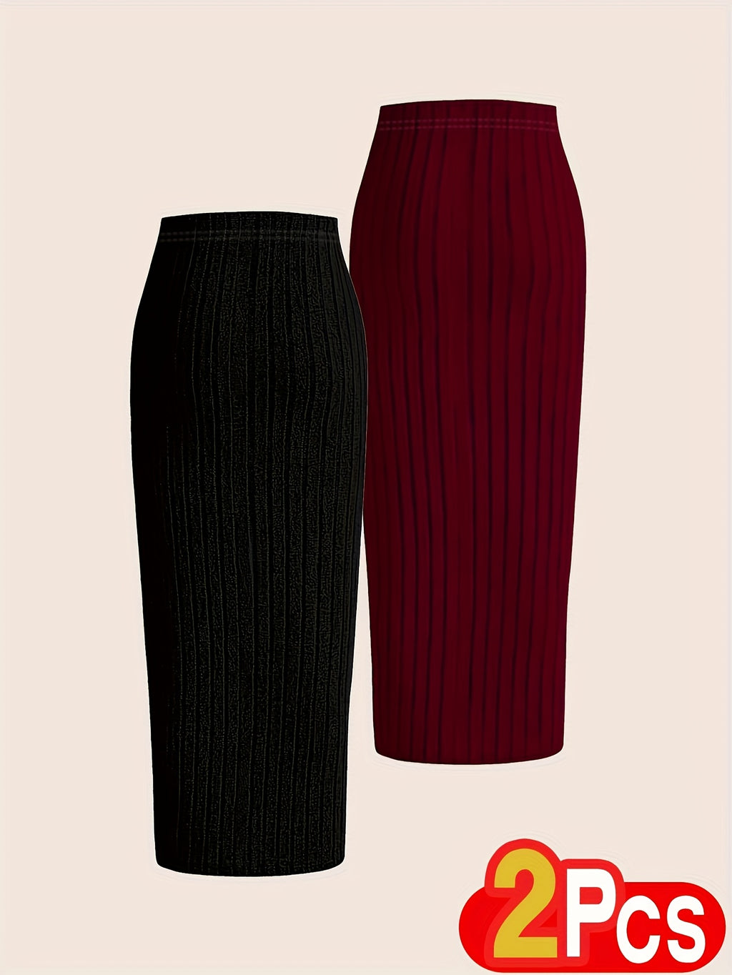 High-Waisted Stretch Pencil Skirt Set