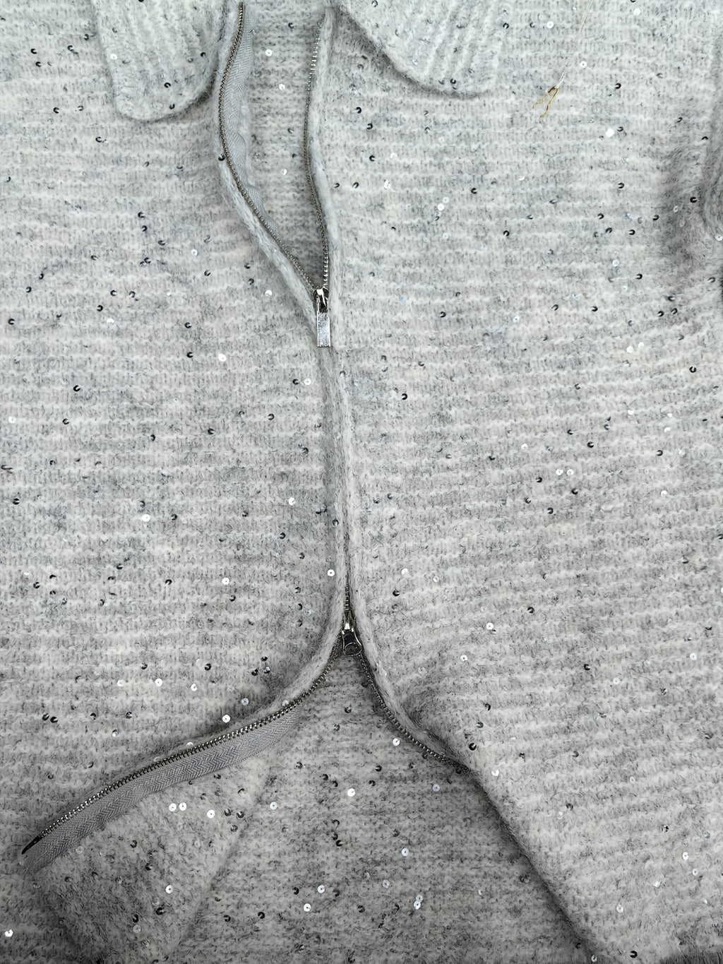 Shiny Jacket with Full-Zip Front Closure