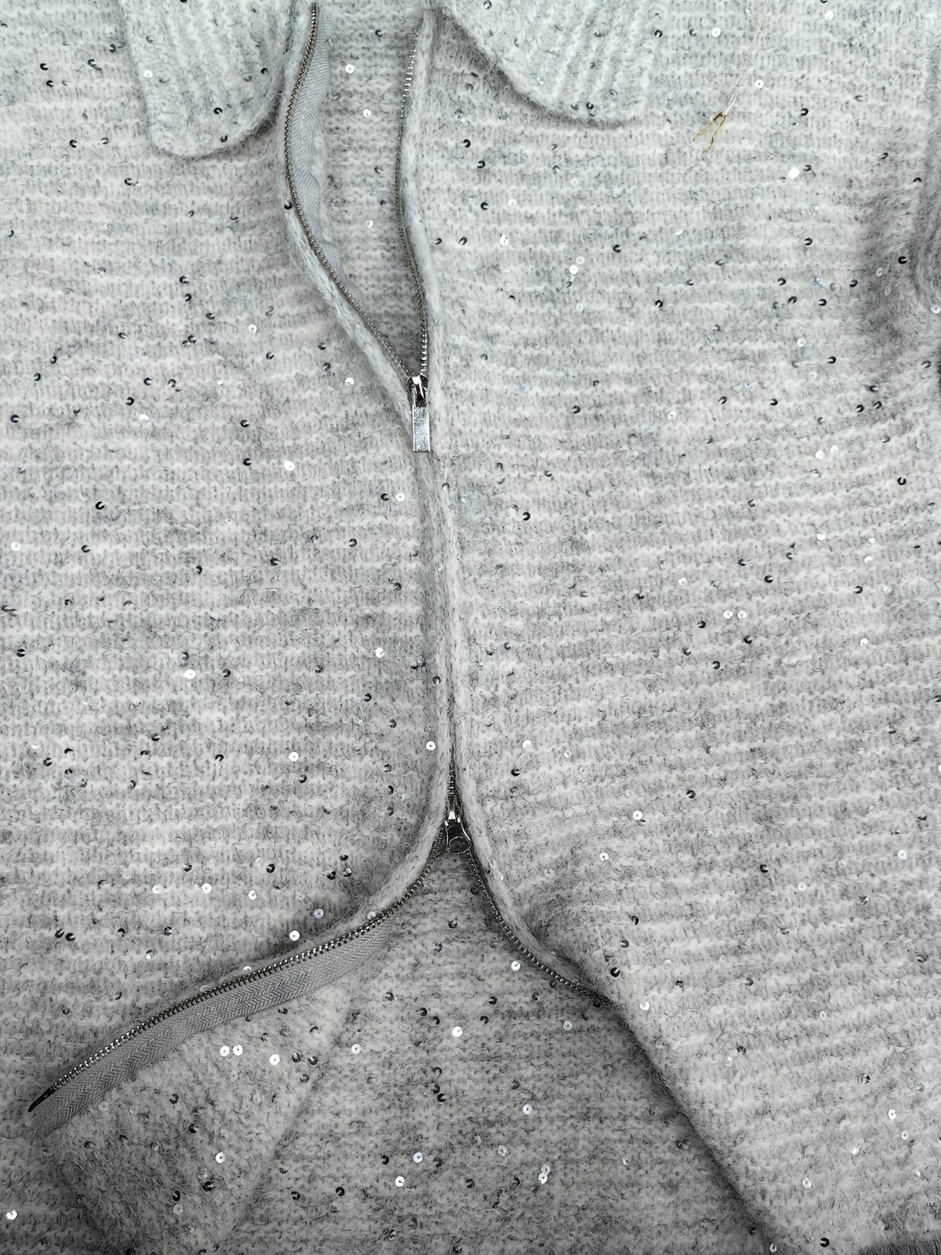 Shiny Jacket with Full-Zip Front Closure