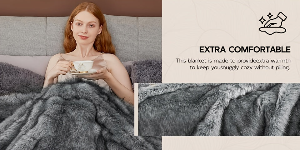 Reversible Faux Fur Blanket