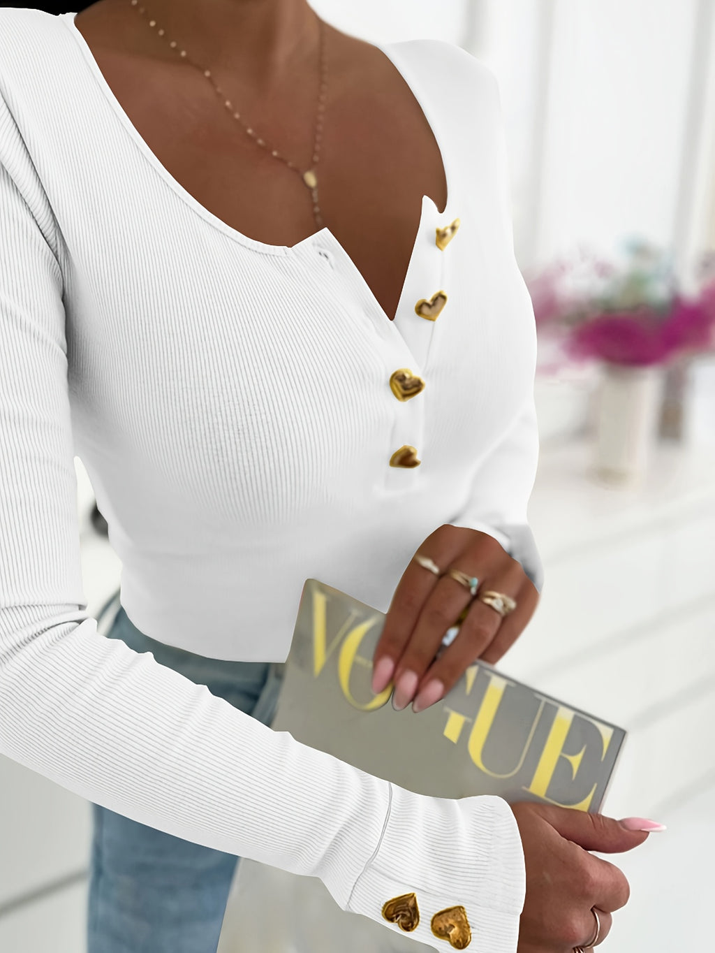 Elegant Long Sleeve T-Shirt