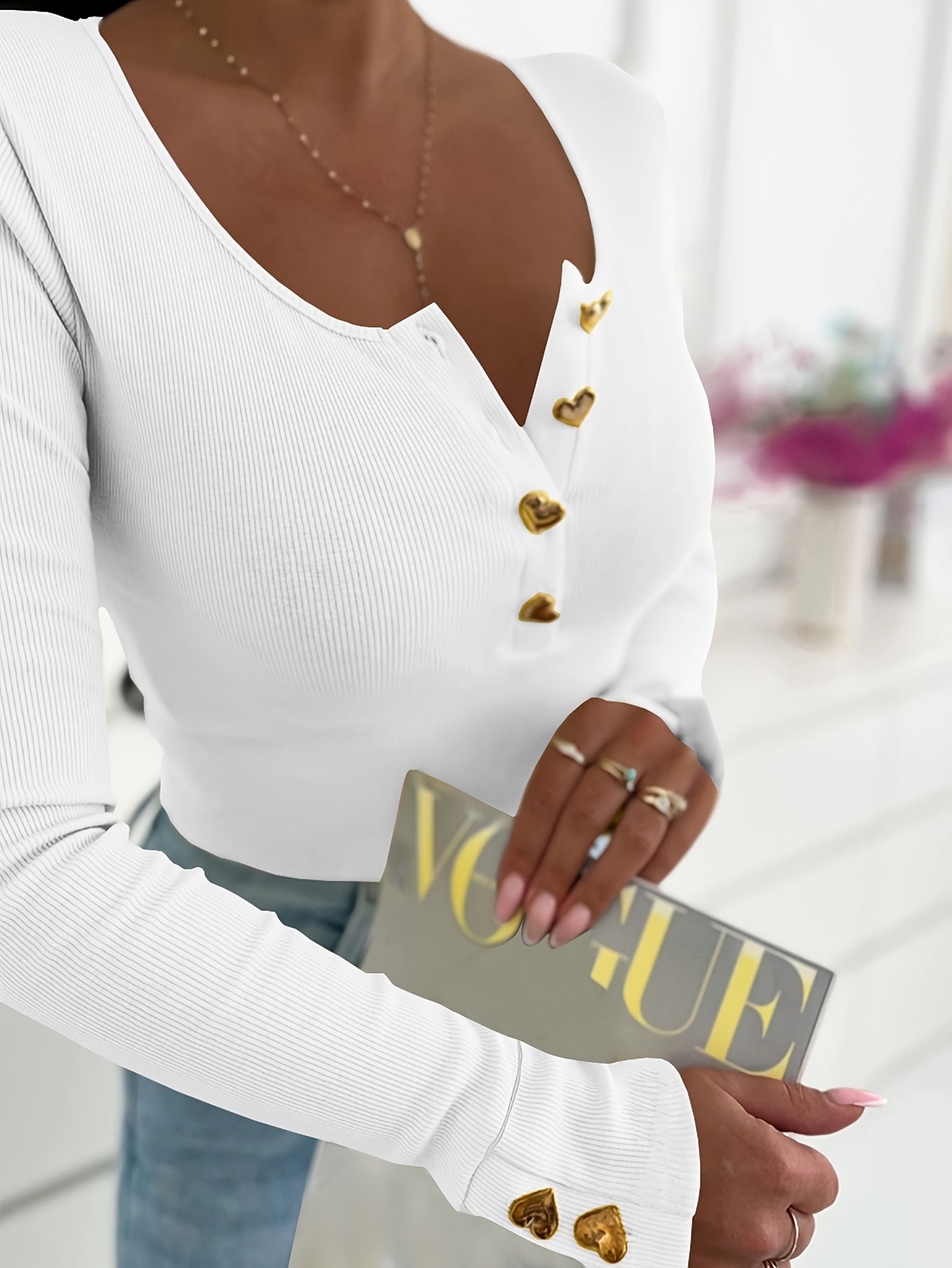 Elegant Long Sleeve T-Shirt