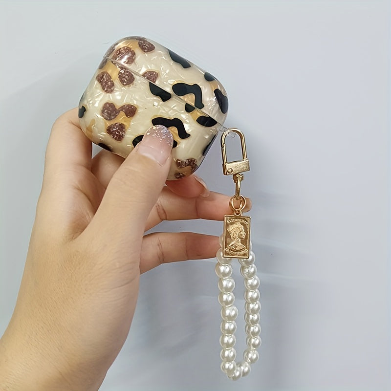 Leopard Print Earphone Sleeve with Hanging Chain - Perfect for Airpod1/2!