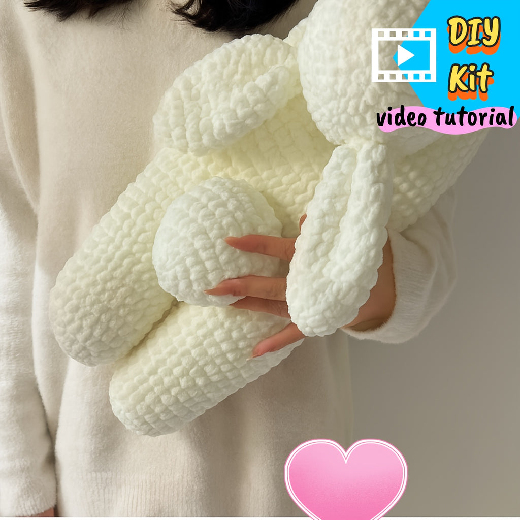 Cozy Giant Crochet Bunny Pillow Kit