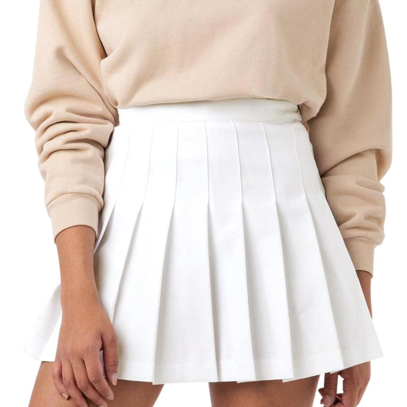 High-Waisted Pleated Tennis Skirt