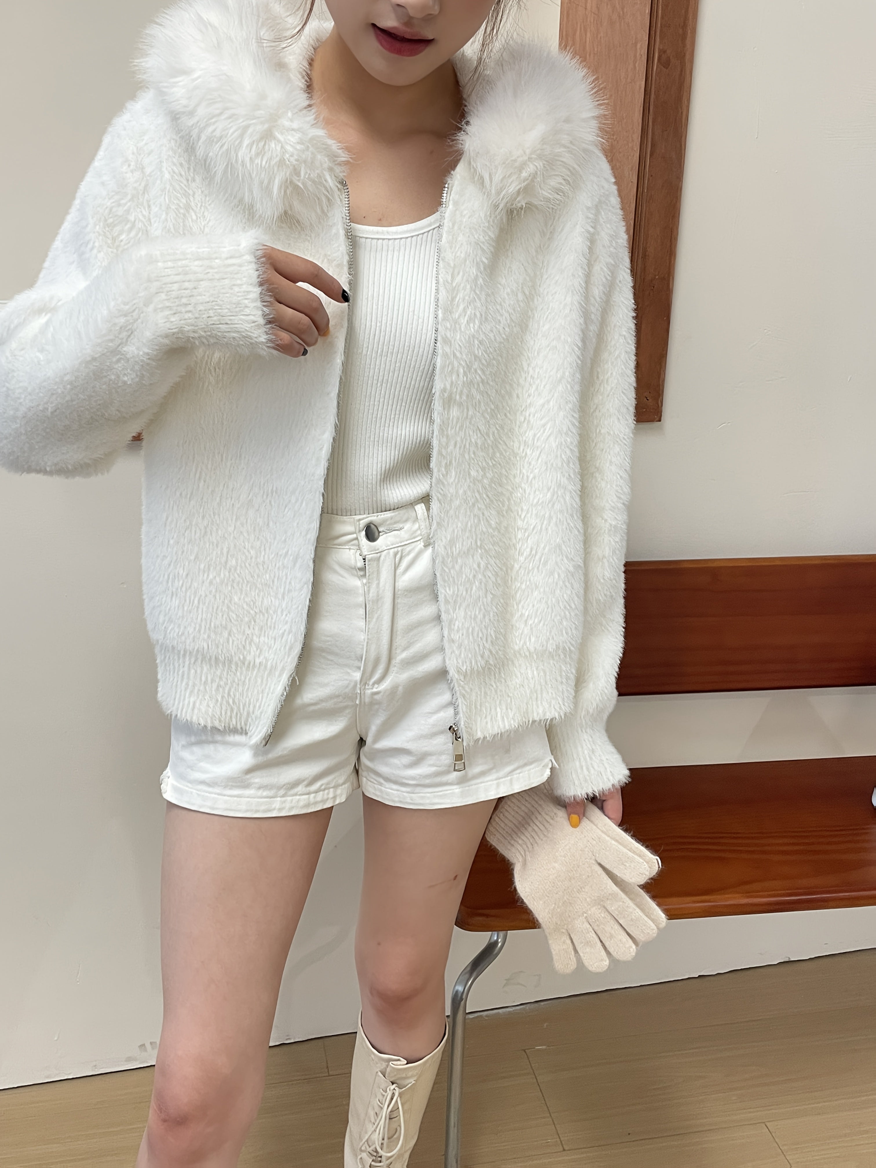 Fleece-Lined Hooded Sweater