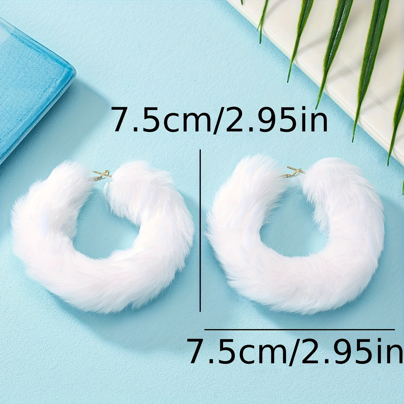 Fluffy Furry Hoop Earrings