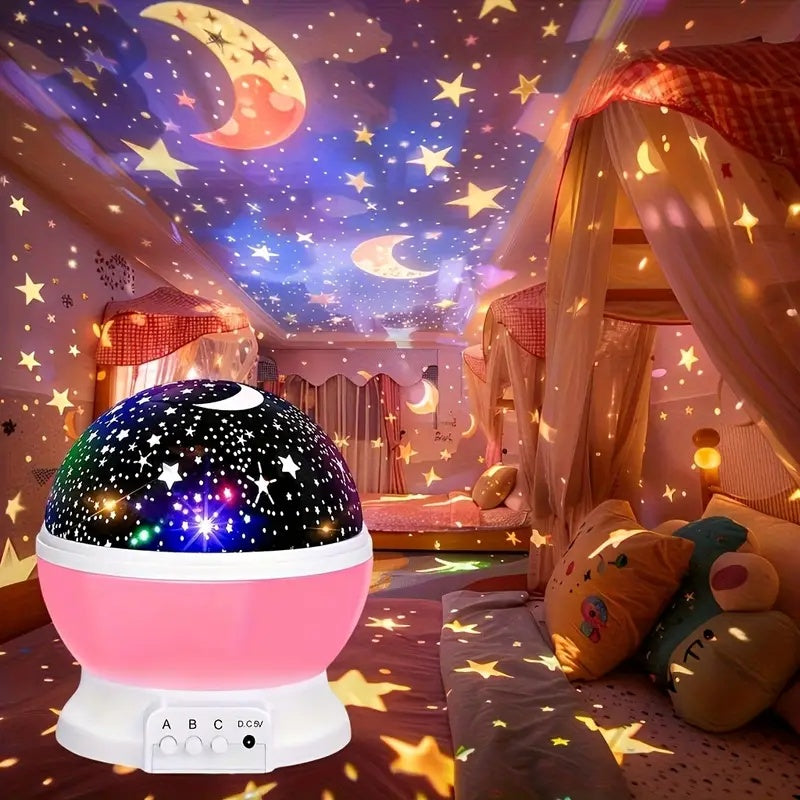 USB-Powered Star and Moon Projector Light