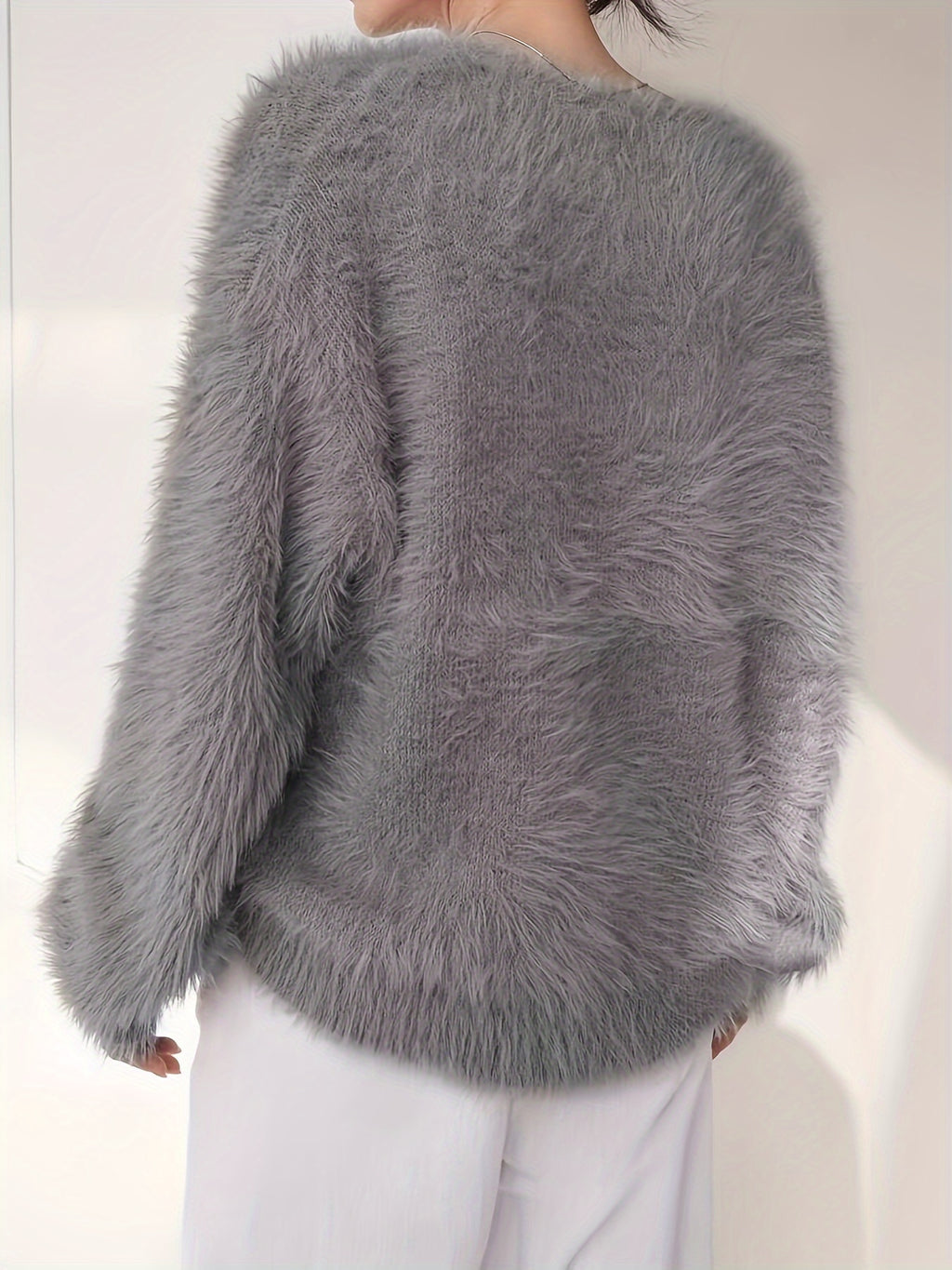 Faux Fur Mink-like Pullover Sweater