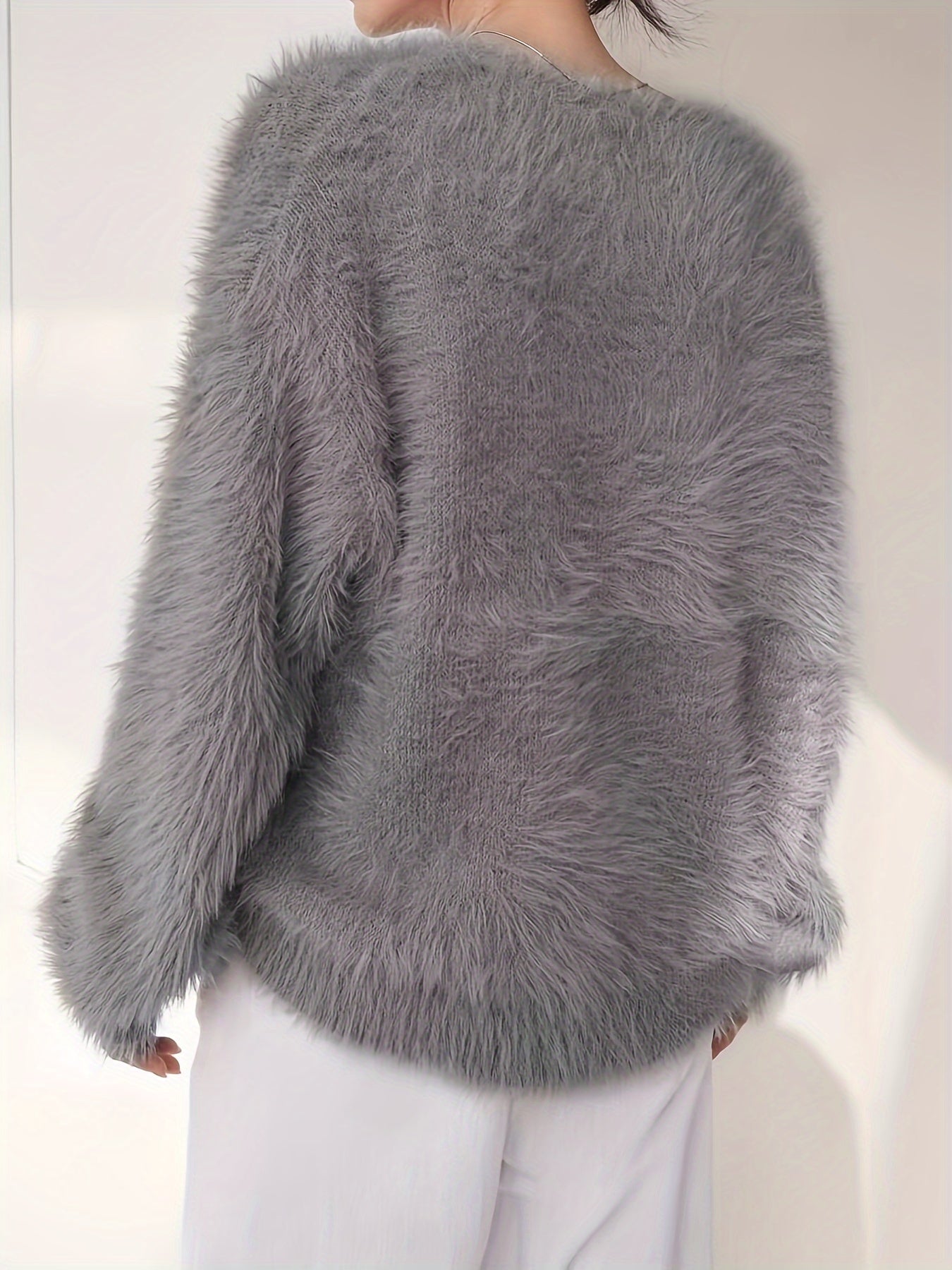 Faux Fur Mink-like Pullover Sweater