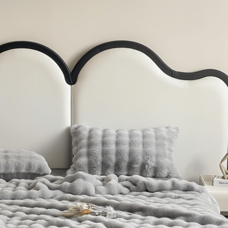 {2pcs} Bubble Imitation Rabbit Plush Pillowcases