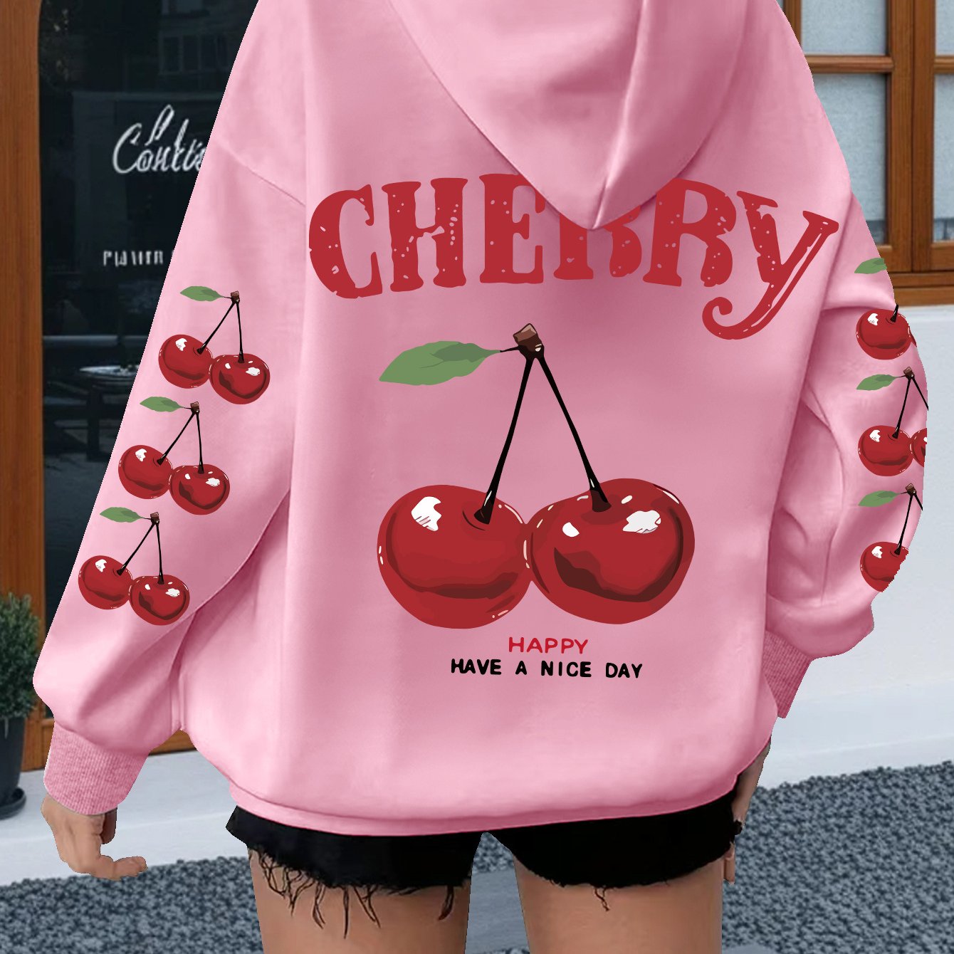 Cherry Print Hoodie