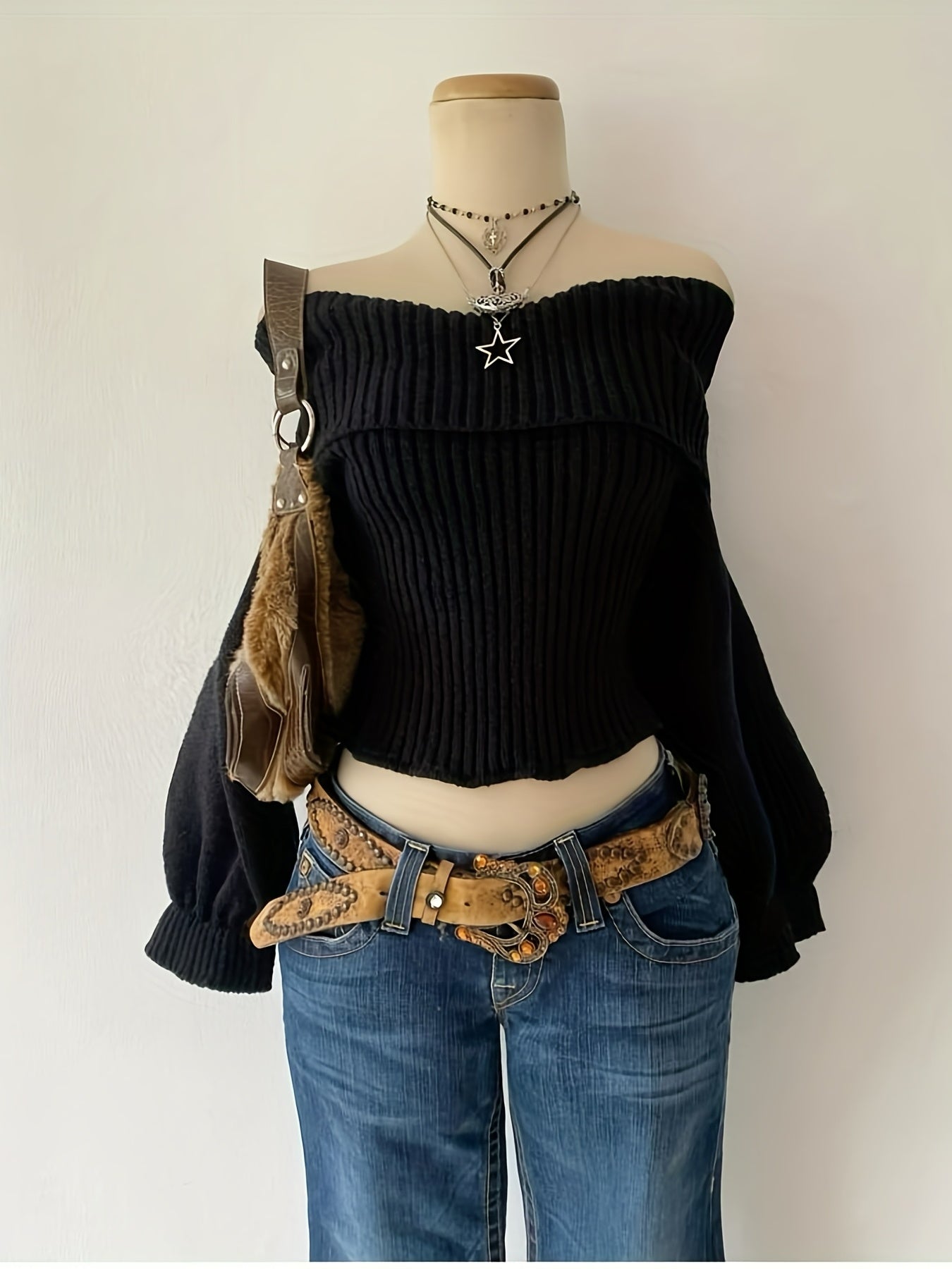 Off-the-Shoulder Sweater