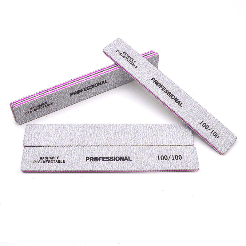 {5 Pcs/Pack} Square Nail File 80 100 180 Grit Poishing Files
