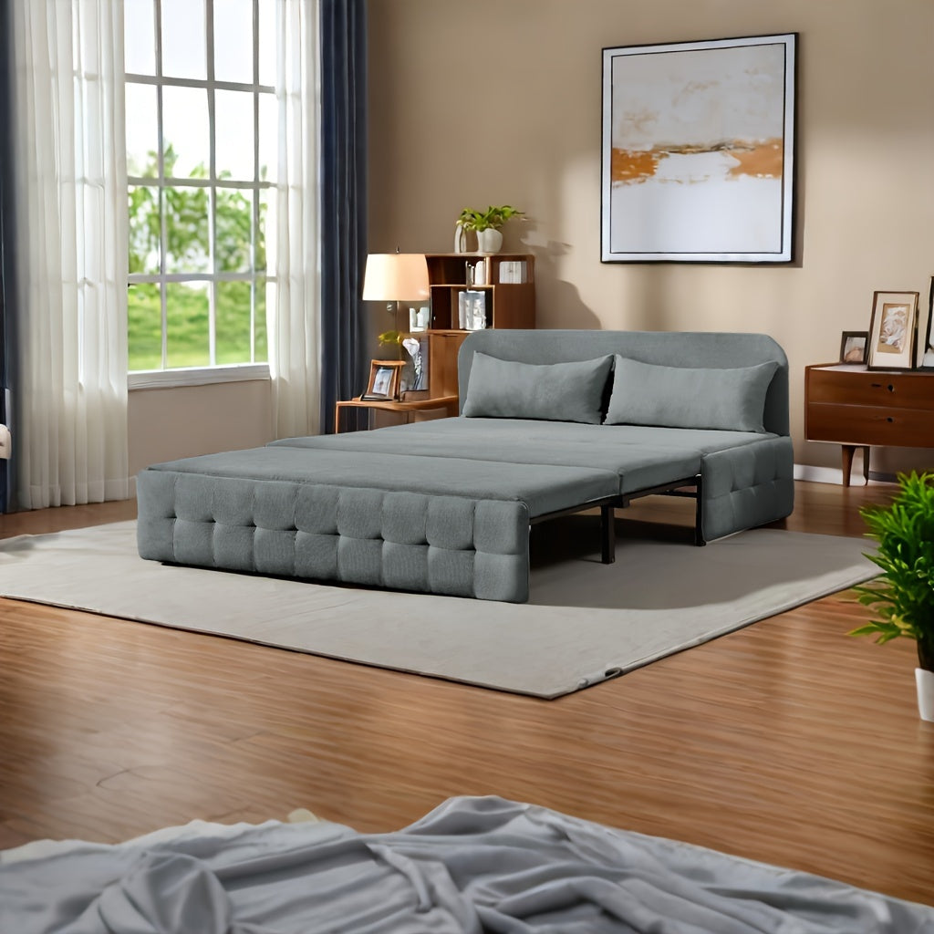3-in-1 Convertible Velvet Loveseat Sleeper Sofa