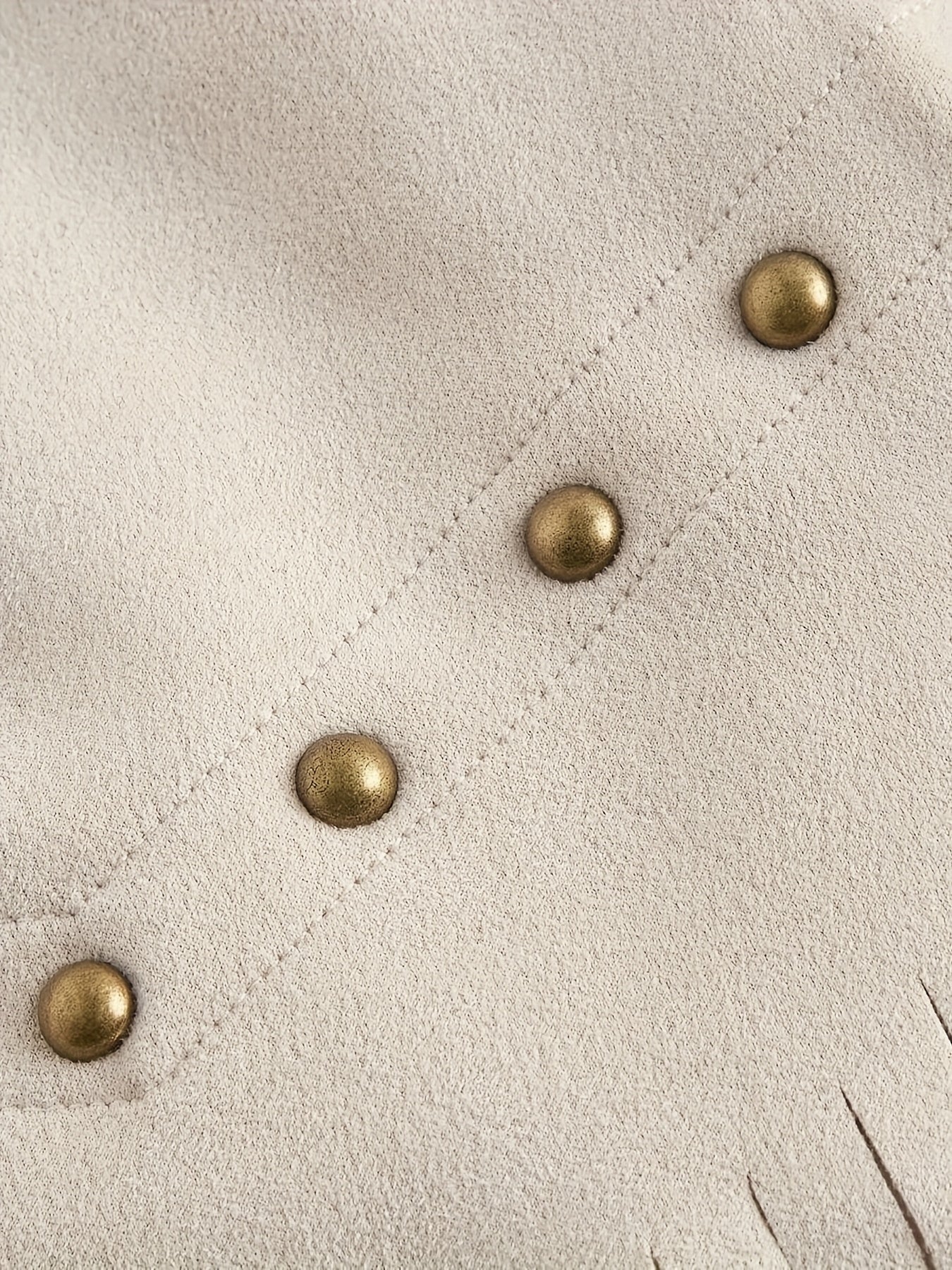 Women's Vintage Rivet Tassel Brown A-Line Skirt