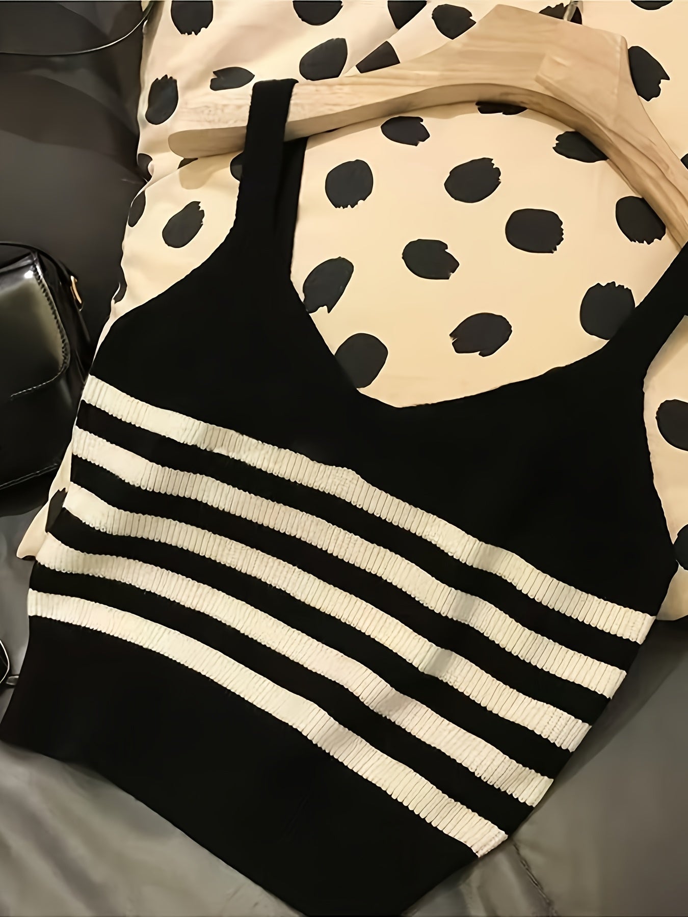 5pcs Sleeveless Striped Tank Tops