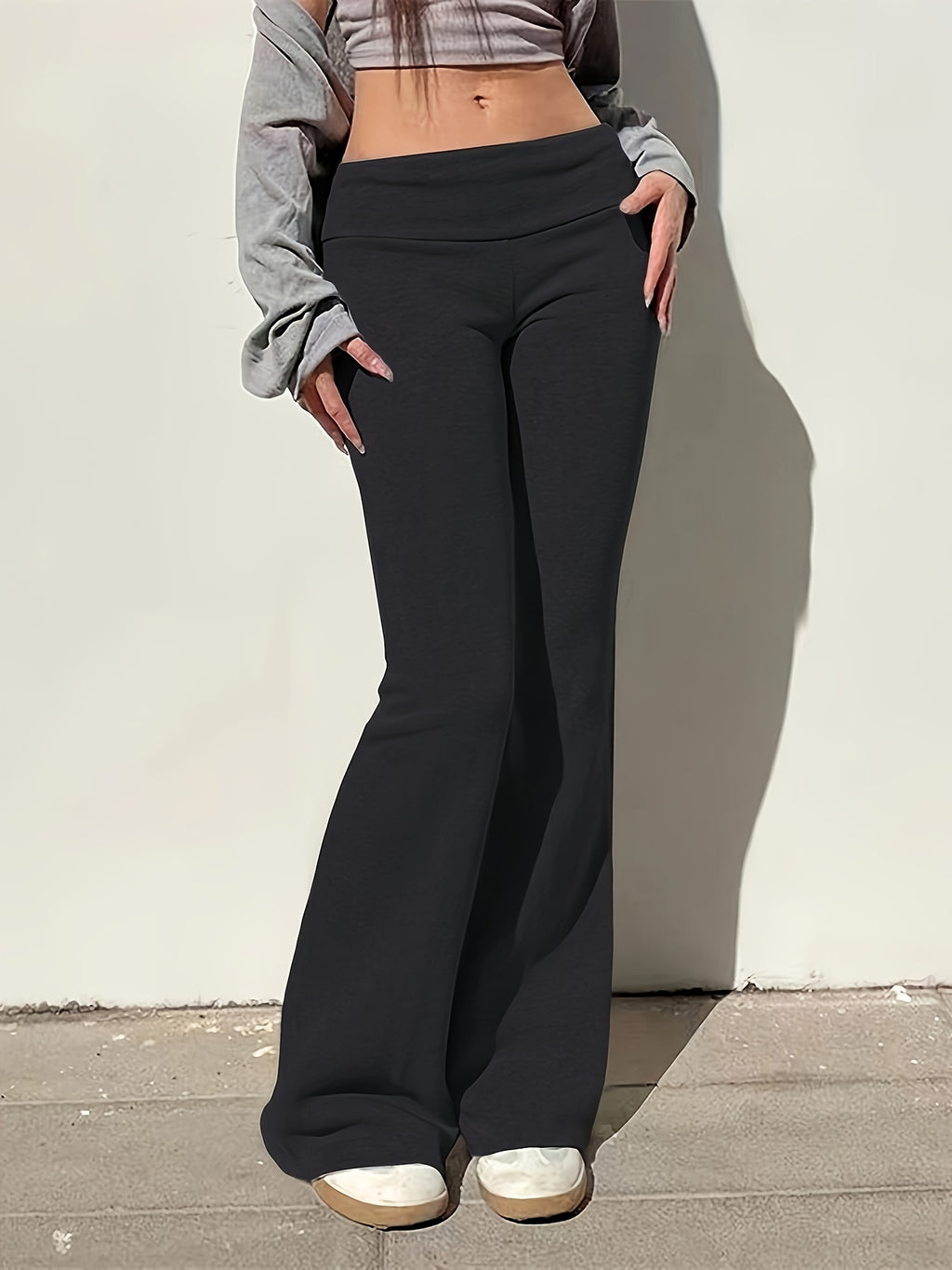 Solid Color Casual Pants {2pcs}