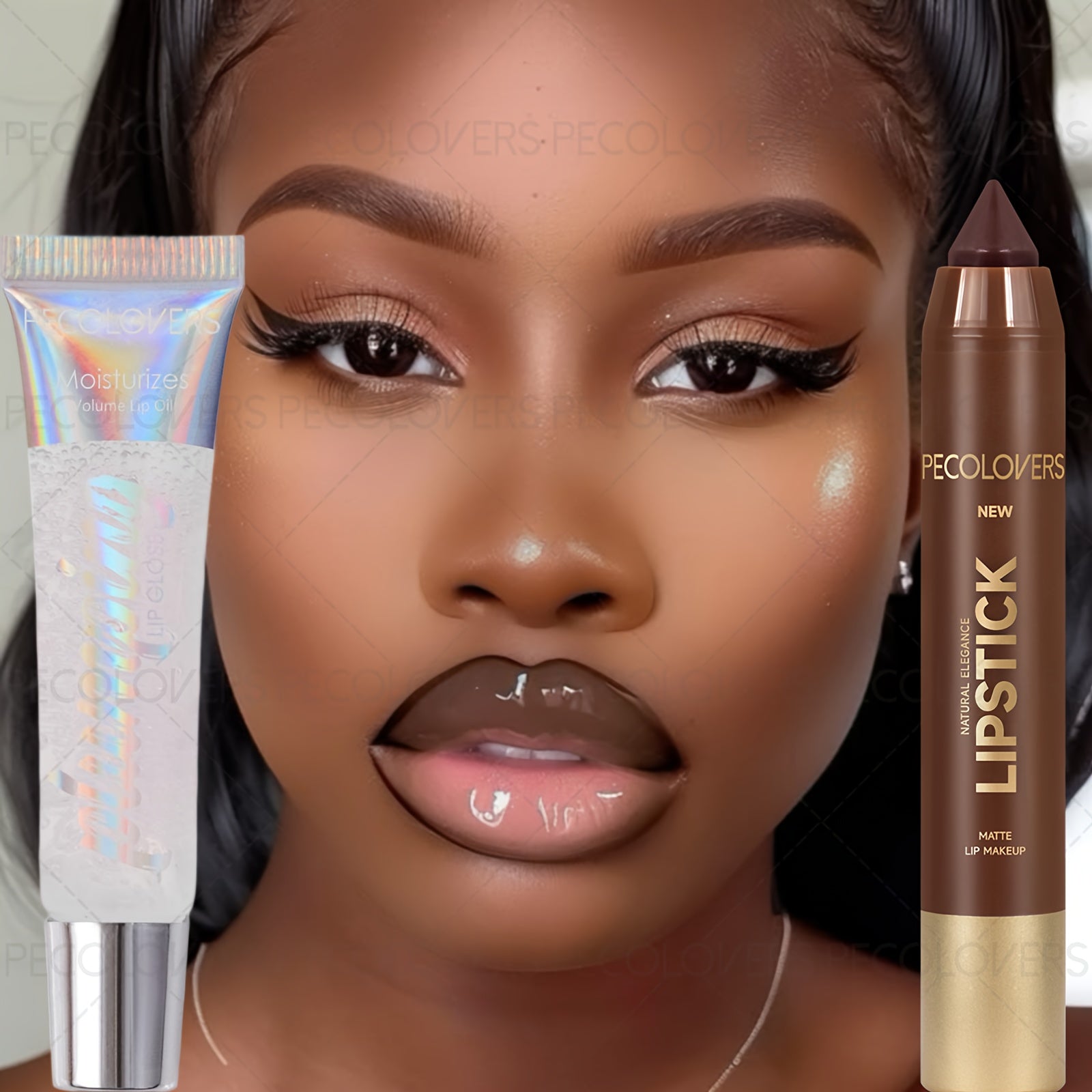 {2pcs} Moisturizing Lip Gloss & Lip Liner