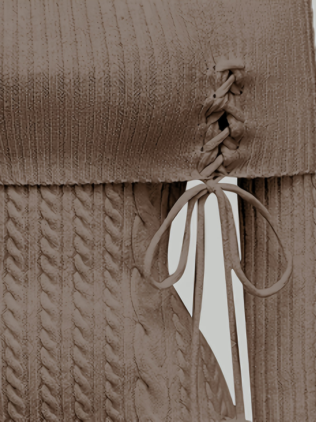 Women's Elegant Off-Shoulder Plush Ball Pendant Sweater Dress - Mid-Length Ribbed Party Dress with Adjustable Lace-Up Back, Fluffy Cuffs & Pompom Details for New Year, Valentine's Day, Special Occasions (Machine Washable), Dr