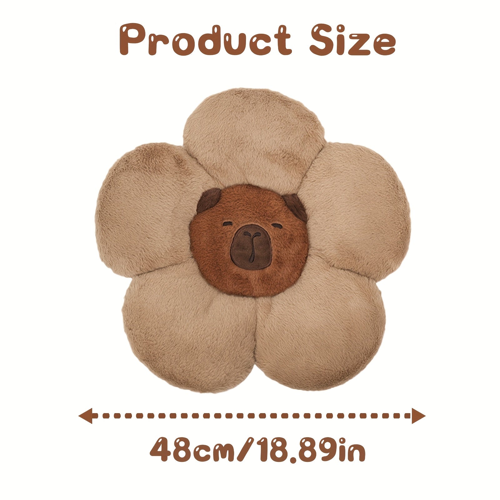 Flower Capybara Throw Pillow