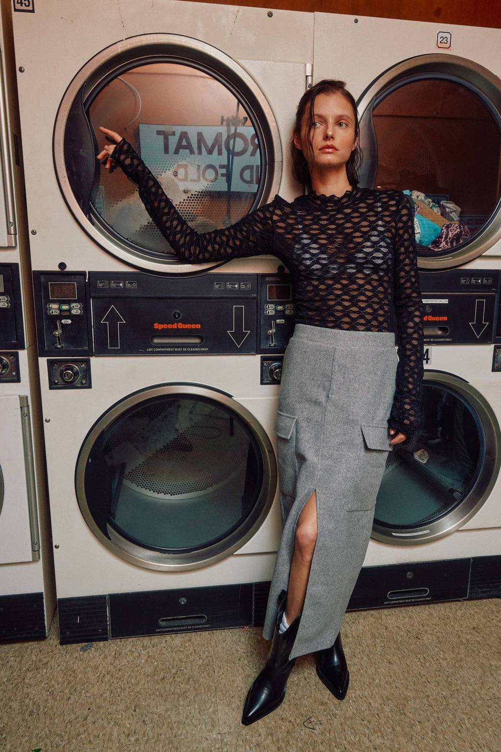 See-through Textured Lace Top