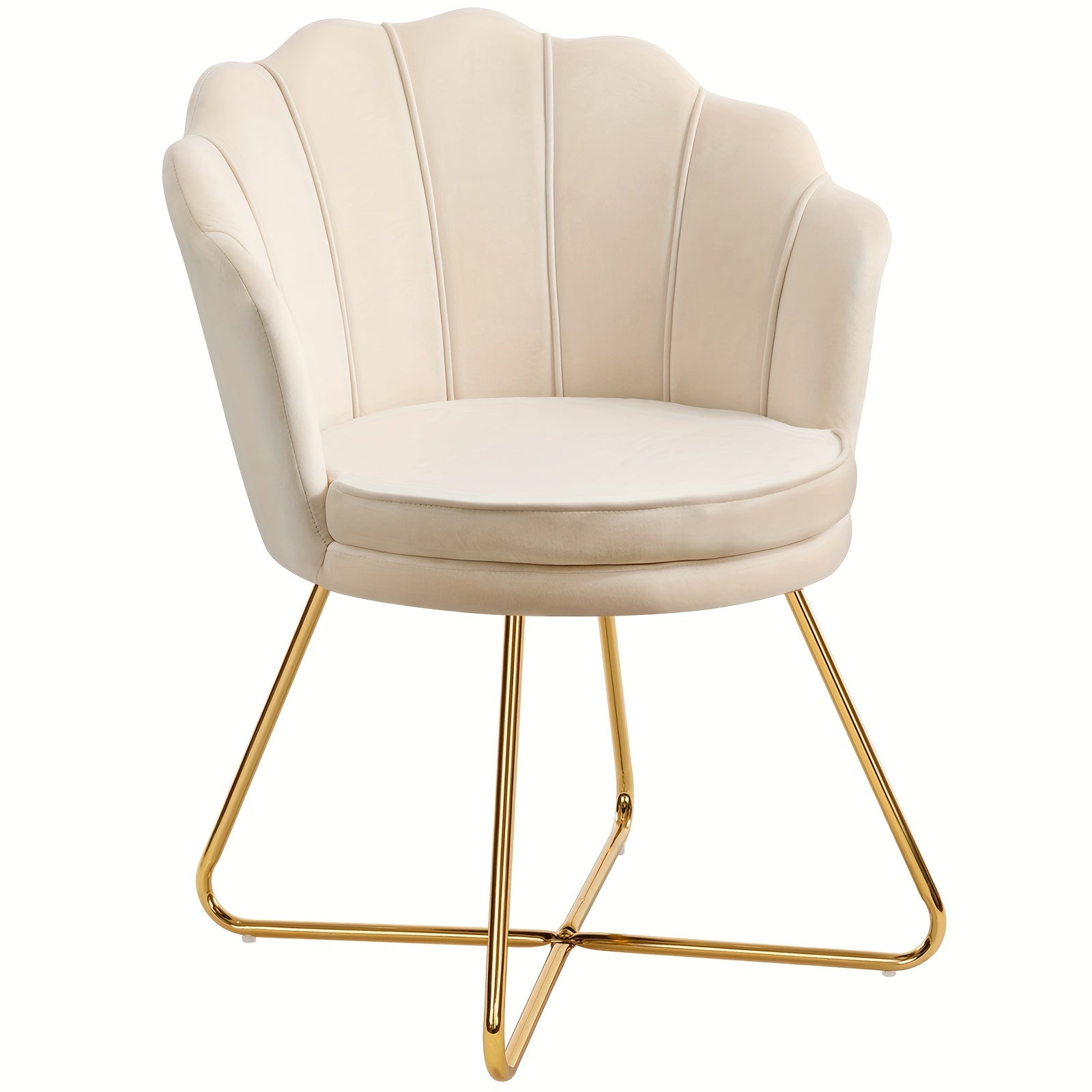 Shell Shape Velvet Dressing Chair