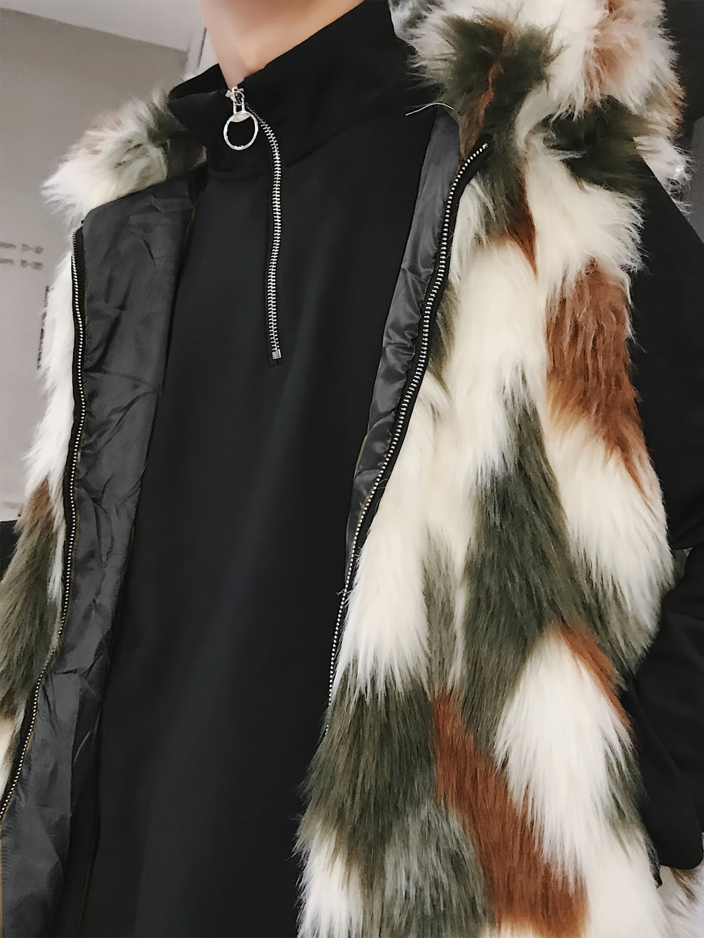 Faux Fur Hooded Vest