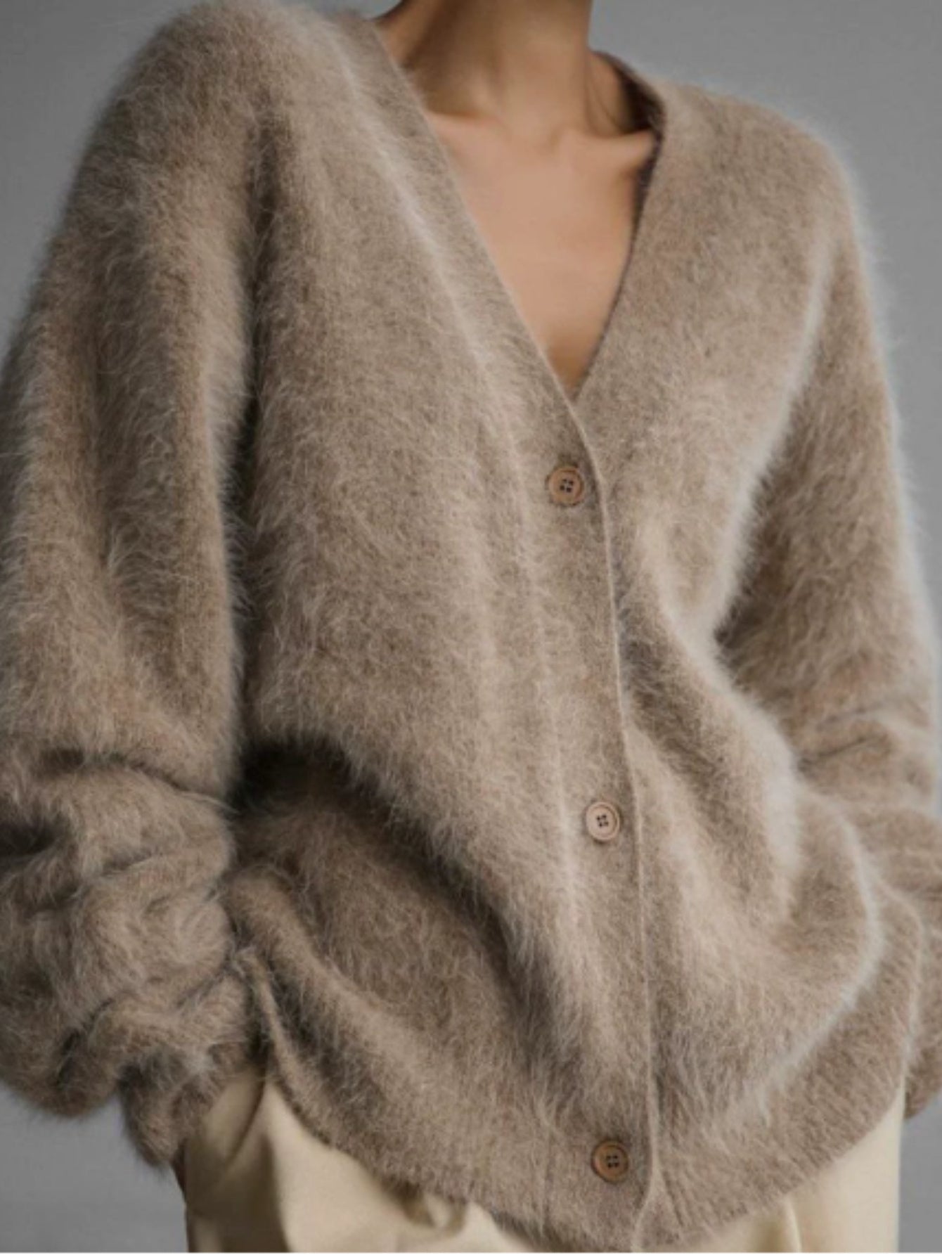 Faux Mink Cardigan