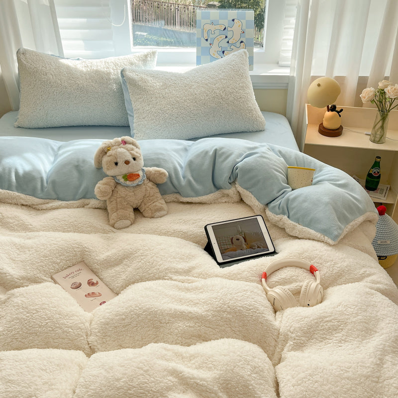 {3/4pcs} Lambskin Milk Velvet Set