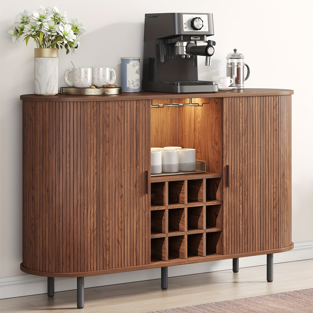 Wine Bar Cabinet with LED Light